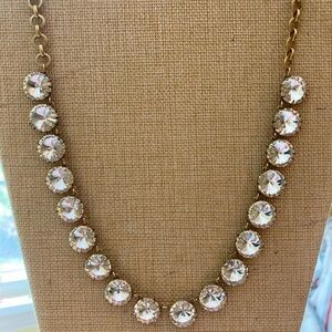 J.‎ Crew Rivoli Gold Tone w/ Crystal Statement Necklace